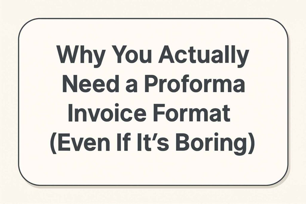 proforma invoice format